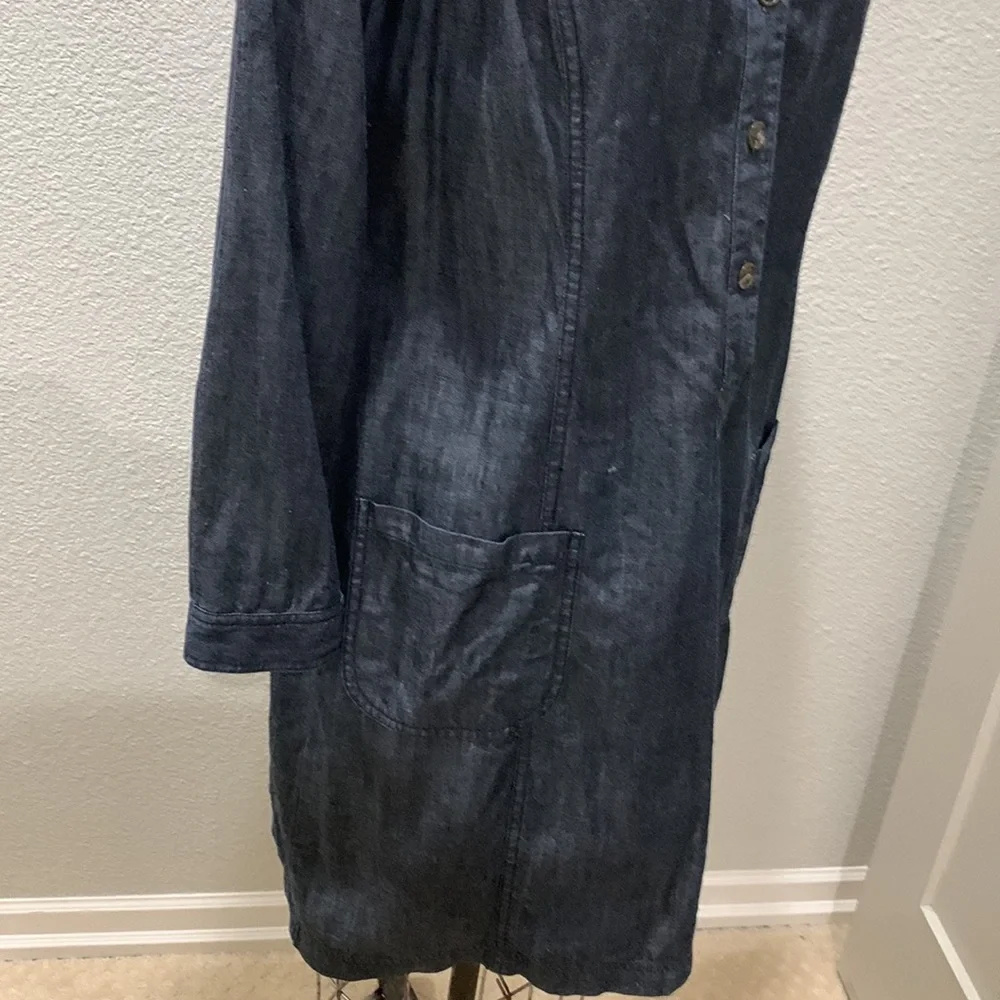 Boden princess seamed denim sheath dress with long sleeves size US 10R or UK 14R - Picture 4 of 7